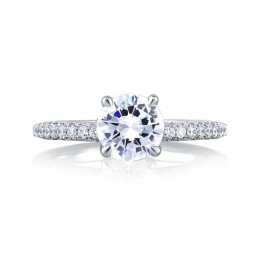 18K White Gold  Engagement Ring