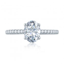 18K Yellow Gold Diamond Semi-Mounting Engagement Ring