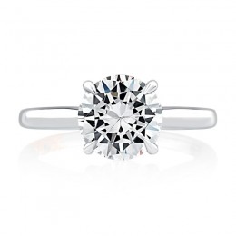 Platinum And Diamond Semi-Mounting Engagement Ring