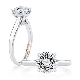 Round Solitaire Peek-A-Boo Diamond Engagement Ring