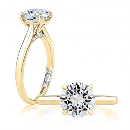 Round Solitaire Peek-A-Boo Diamond Engagement Ring