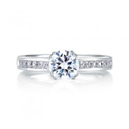 18K White Gold  Engagement Ring
