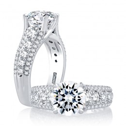 Pav&eacute; Diamond Engagement Ring