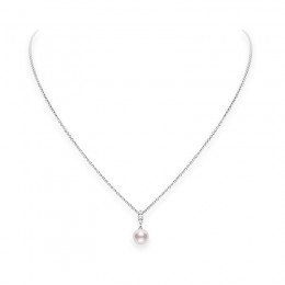 Mikimoto Morning Dew Akoya Pearl and Diamond Pendant
