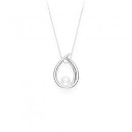 Mikimoto Akoya Cultured Pearl Pendant in White Gold