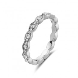 Eli Jewels Diamond Vintage Wedding Band