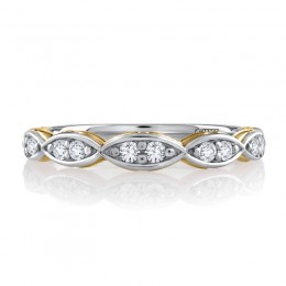 18K Two Tone  Wedding Band