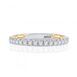 18K Two Tone  Wedding Band