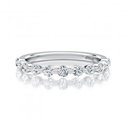 Platinum Shared Prong Diamond Band