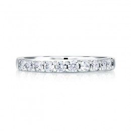18K White Gold  Wedding Band