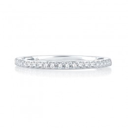 18K White Gold  Wedding Band