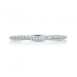 18K White Gold  Wedding Band