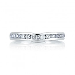 18K White Gold  Wedding Band