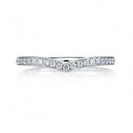 18K White Gold  Wedding Band