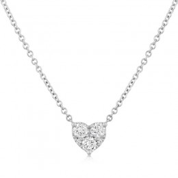 Sunburst Diamond Heart Pendant