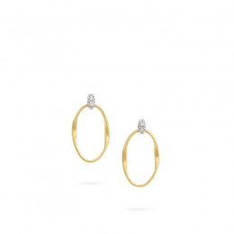 Marco Bicego Marrakech Onde Gold and Diamond Link Stud