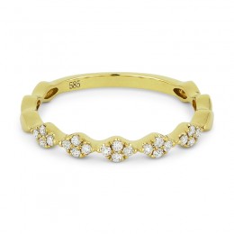 14K Yellow Gold Diamond Band