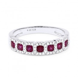 14K White Gold Ruby Ring