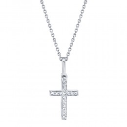0.06Ct Diamond Cross Necklace