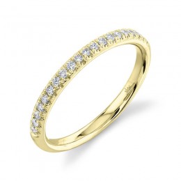 14K Yellow Gold .18ctw Diamond Band