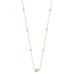 0.34Ct Diamond Pear Necklace