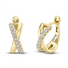 Diamond Huggie Earrings