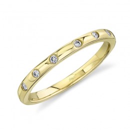 14K Yellow Gold .07ctw Diamond Band