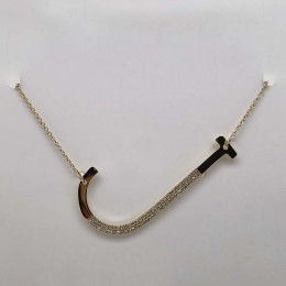 0.13Ct Diamond Pave "J" Initial Necklace
