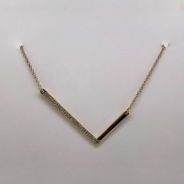 0.12Ct Diamond Pave "L" Initial Necklace