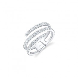 Shy Creation 14K White Gold .61Ctw Diamond Ring