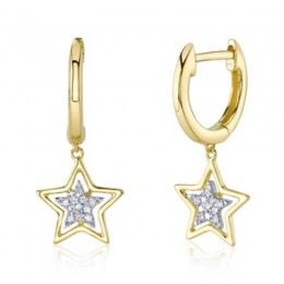 A Pair Of 14K Yellow Gold Huggie Hoop Earrings