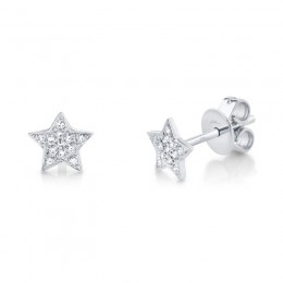 0.07Ct Diamond Star Stud Earring