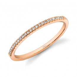 14K Rose Gold Diamond Band 08Ct G/H, Vs/Si