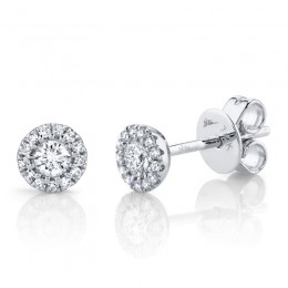 0.24ct 14k White Gold Diamond Stud Earring