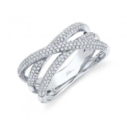 0.50ct 14k White Gold Diamond Bridge Ring