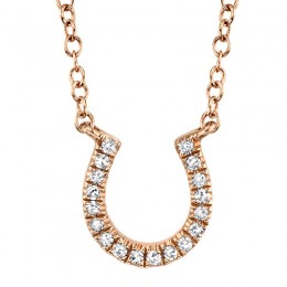 0.06Ct Diamond Horseshoe Necklace