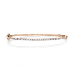 0.62Ct Rose Gold Diamond Hinge Bracelet