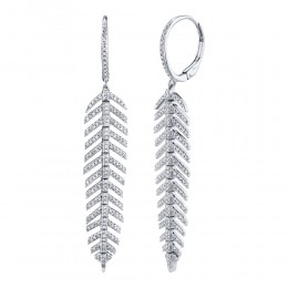 0.60Ct Diamond Feather Earring