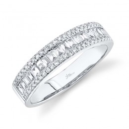 0.55Ct 14K White Gold Diamond Baguette Lady