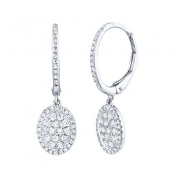 0.49ct 14k White Gold Diamond Earring