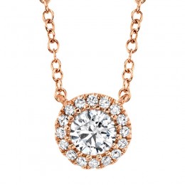 0.20Ct-Ctr(Round) 0.05Ct-Side Diamond Necklace