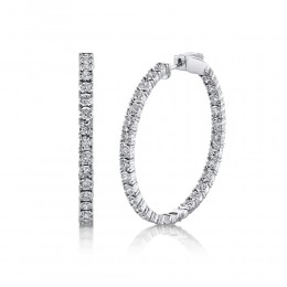 1.90Ct Diamond Hoop Earring