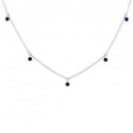 0.35Ct Blue Sapphire Necklace