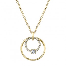 0.11Ct Diamond Circle Necklace