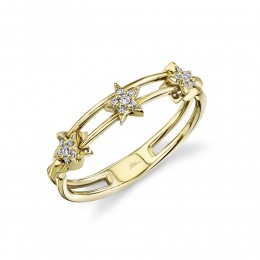 0.06Ct Diamond Star Slider Ring