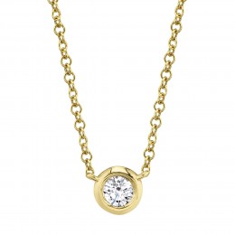 0.20Ct Diamond Bezel Necklace