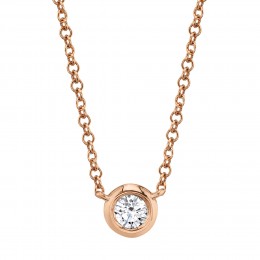 0.20Ct Diamond Bezel Necklace