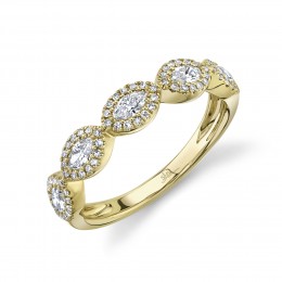 0.55Ct Diamond Marquise Band