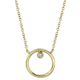 0.03Ct Diamond Circle Necklace