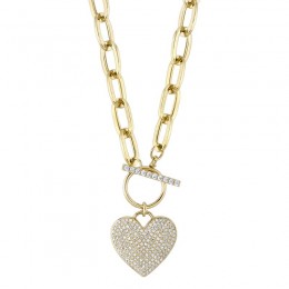 Shy Creation Diamond Heart Necklace